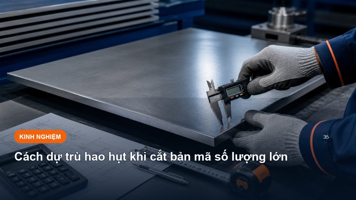 Cách dự trù hao hụt khi cắt bản mã số lượng lớn