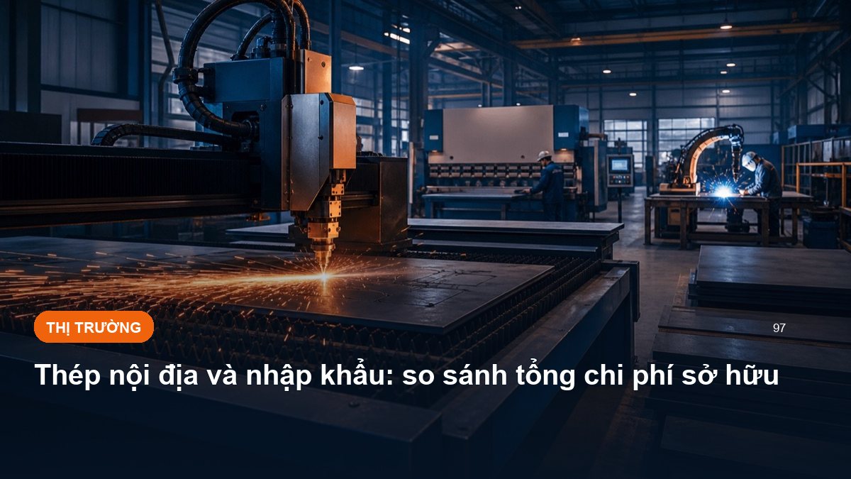 Thép nội địa và nhập khẩu: so sánh tổng chi phí sở hữu