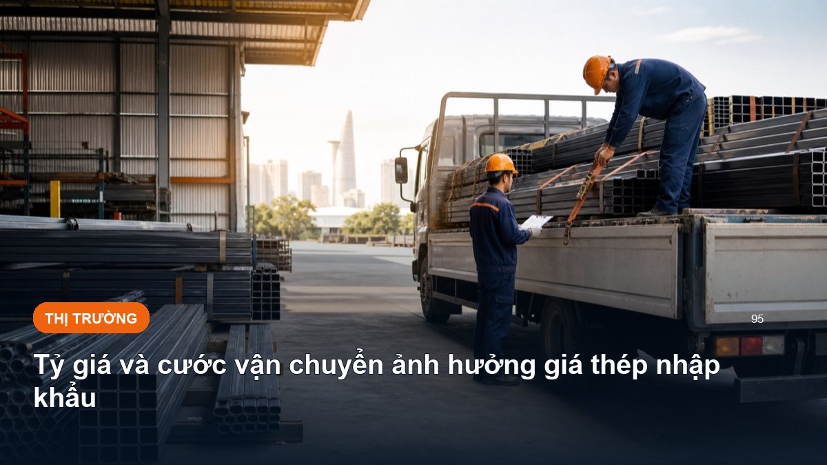 Tỷ giá và cước vận chuyển ảnh hưởng giá thép nhập khẩu